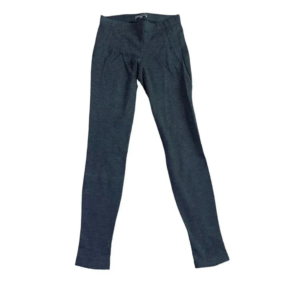 Vince Dark Grey Leggings Back Leg Seam Stretch Pants Size Xs Women's